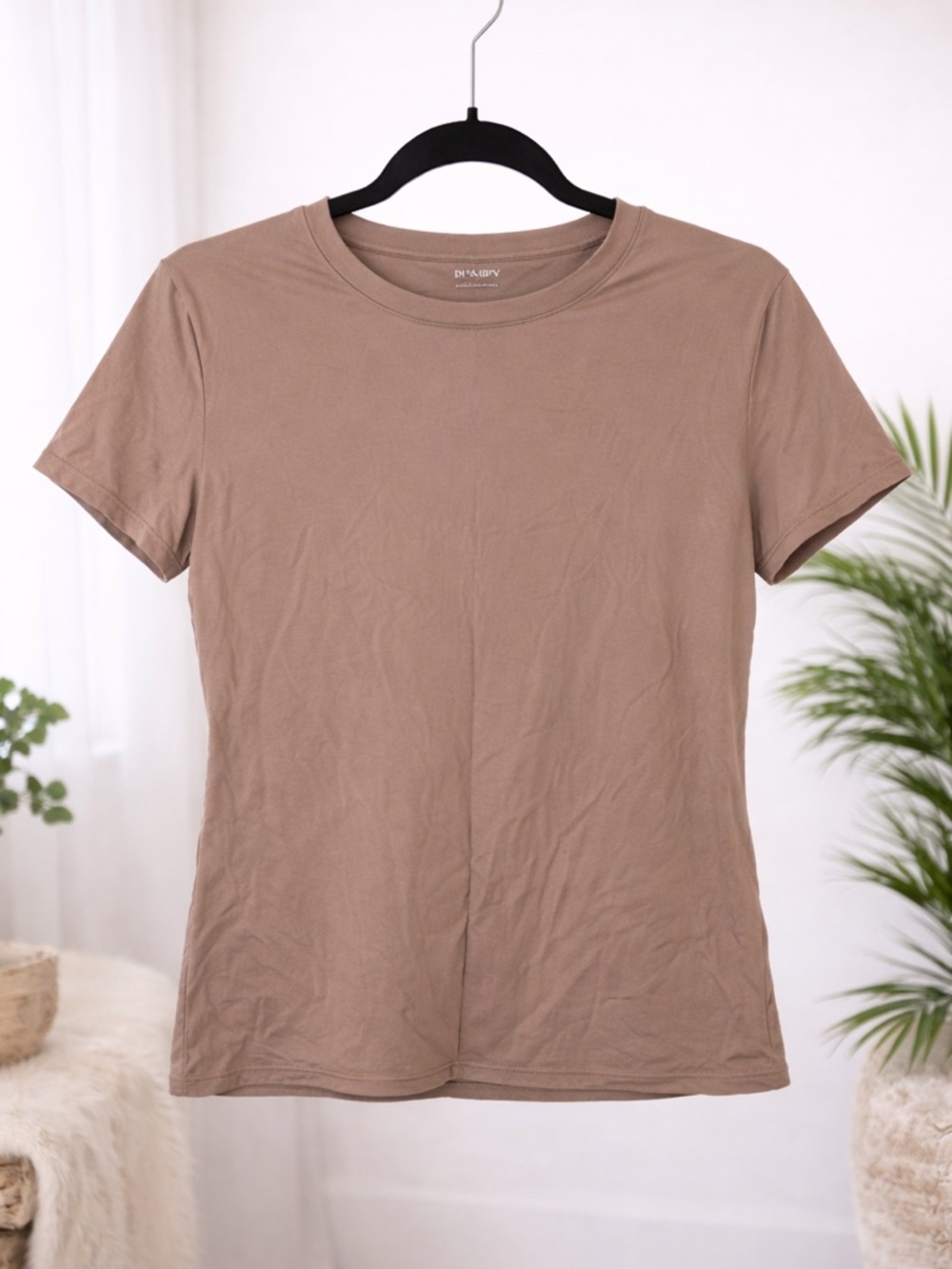 Puimey Women's Classic double lined Tee in Taupe